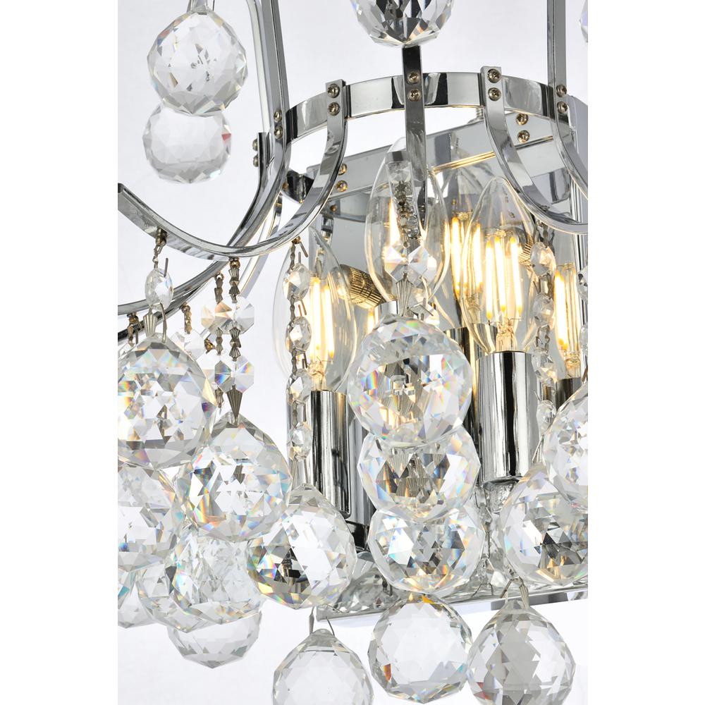 Toureg 3 Light Chrome Wall Sconce Clear Royal Cut Crystal. Picture 3