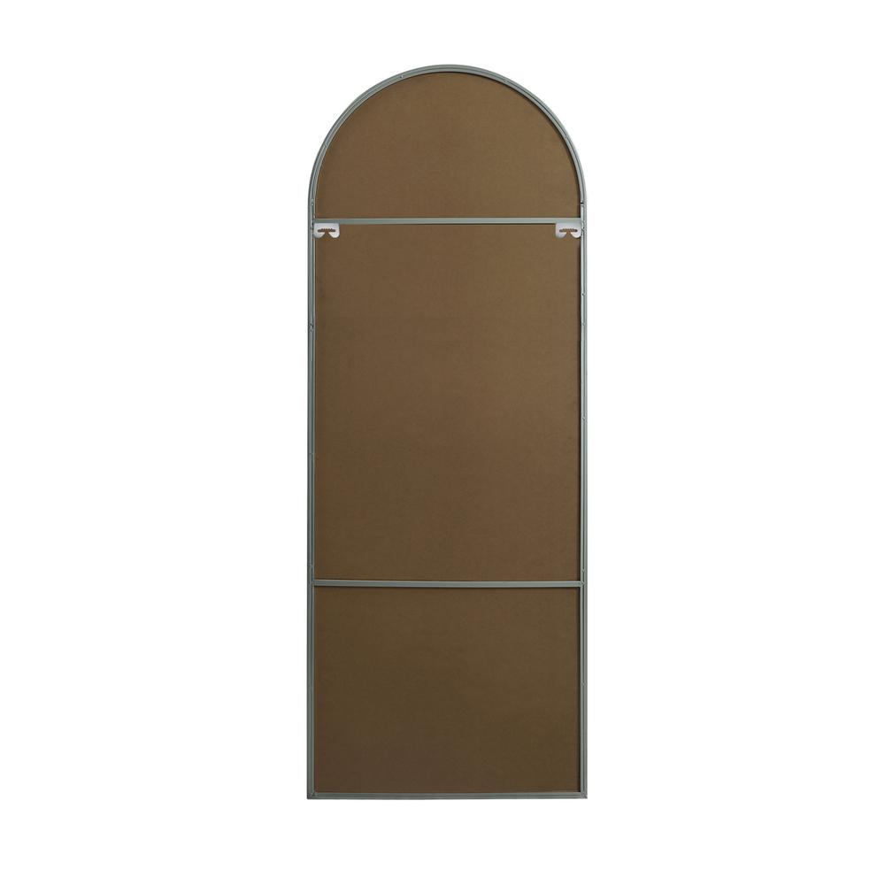 Metal Frame Arch Full Length Mirror 28X74 Inch In Silver. Picture 7