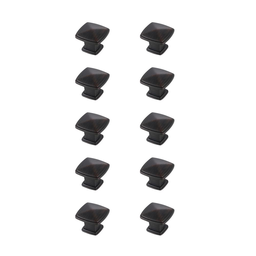 Marcel 1.2" Oil-Rubbed Bronze Square Knob Multipack (Set Of 10). Picture 1