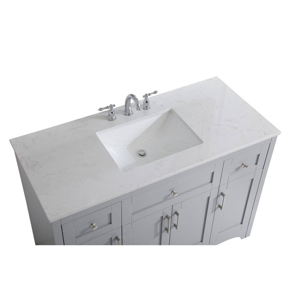 48 Inch Single Bathroom Vanity In Grey. Picture 10
