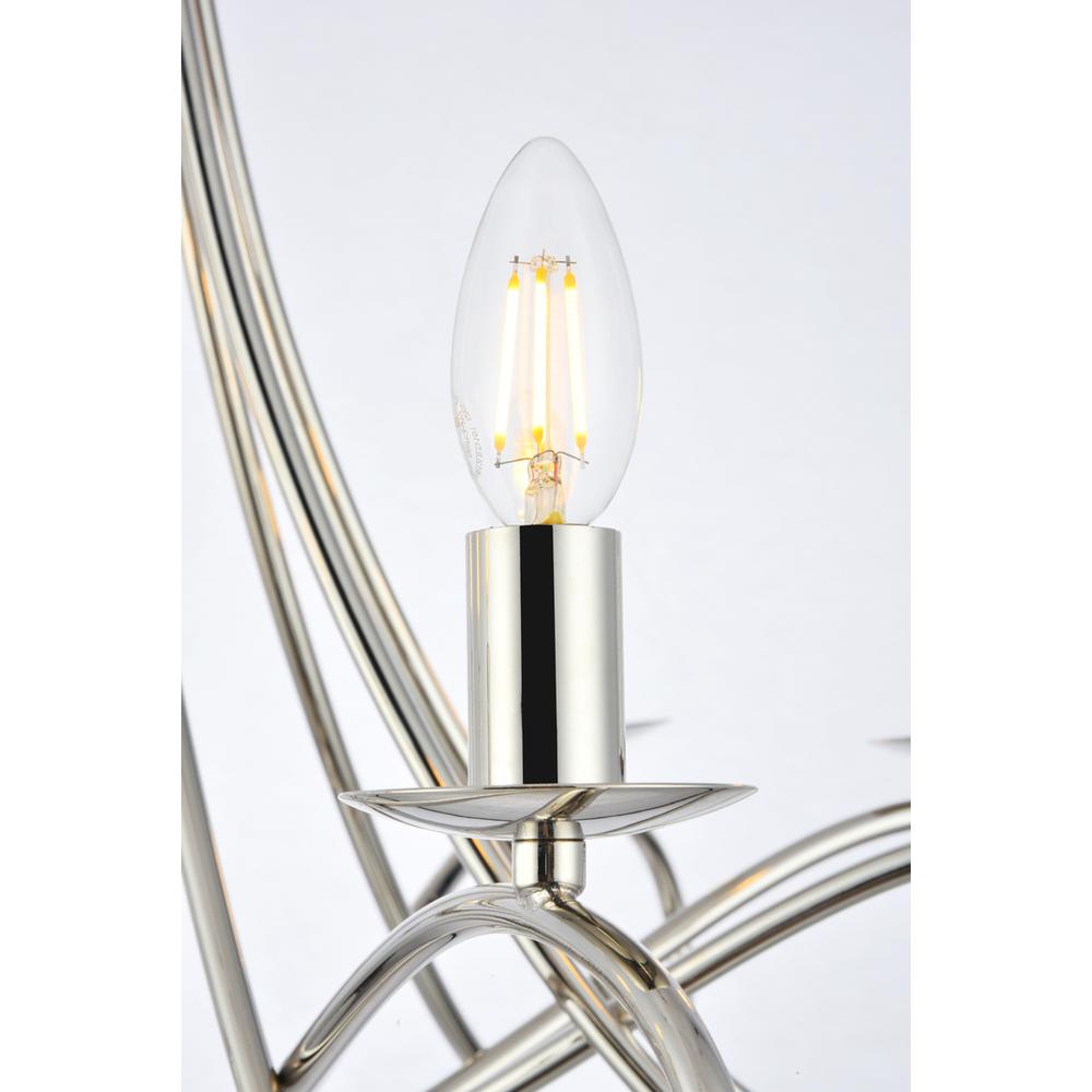 Lyndon 8 Light Polished Nickel Pendant. Picture 2