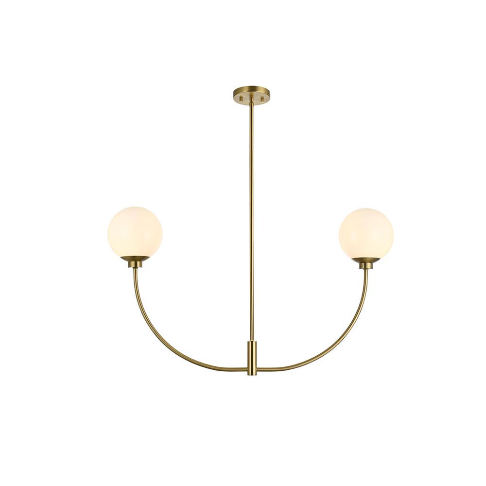 Nyomi 36 Inch Chandelier In Satin Gold. Picture 1