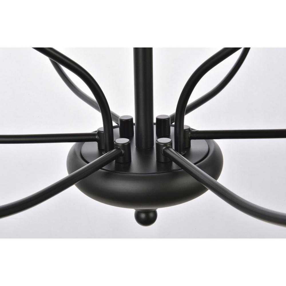 Westley 9 Lights Pendant In Black. Picture 5