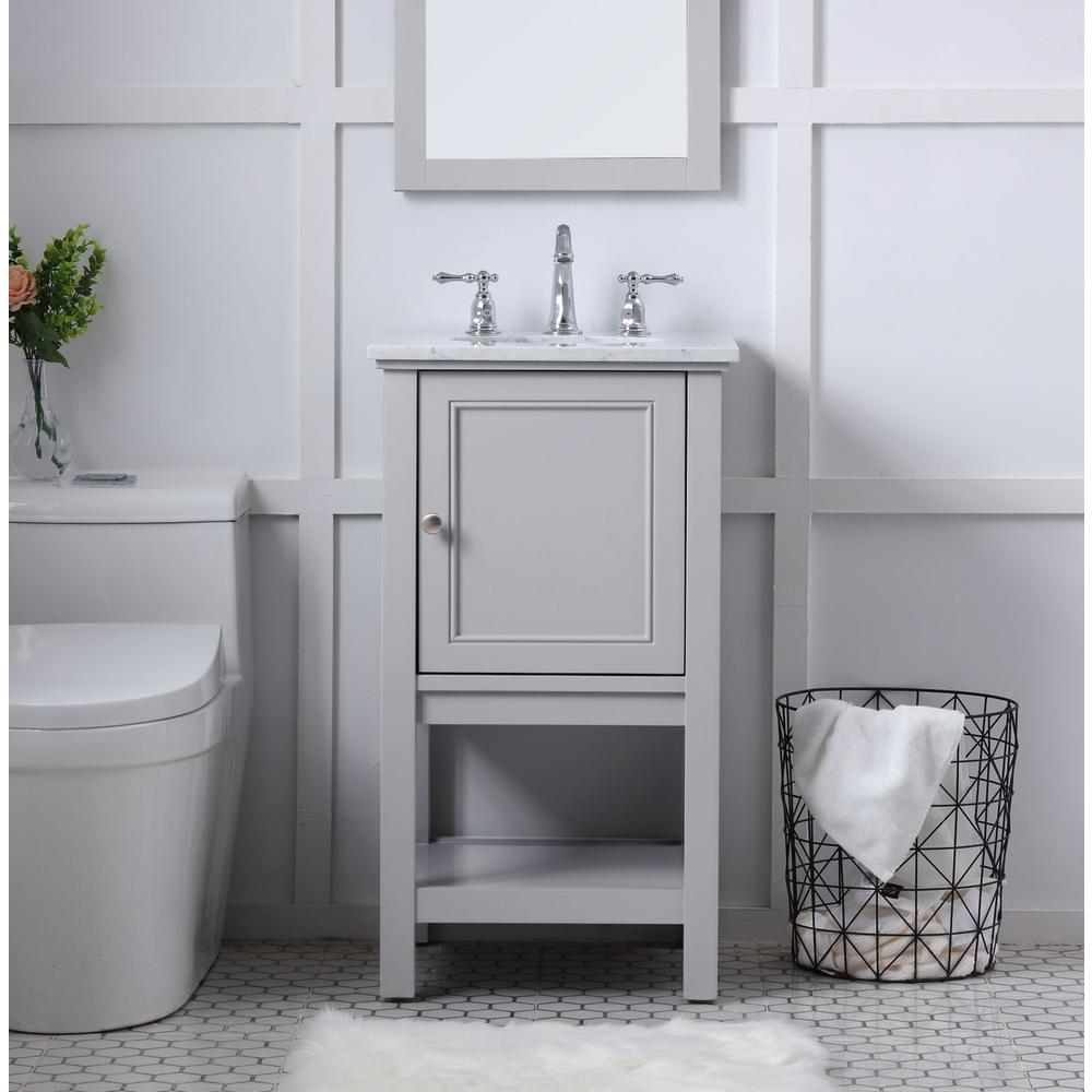 19 In. Single Bathroom Vanity Set In Grey. Picture 14