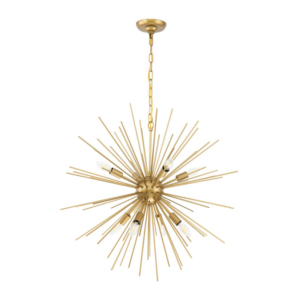 Timber 8 Light Brass Pendant. Picture 6