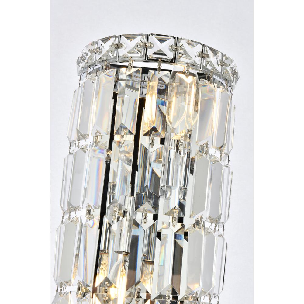 Maxime 2 Light Chrome Wall Sconce Clear Royal Cut Crystal. Picture 3
