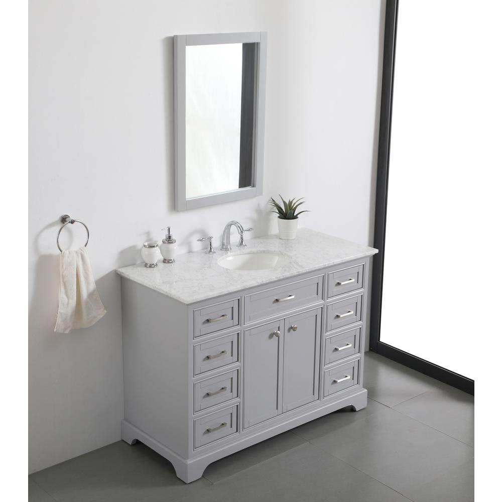 48 In. Single Bathroom Vanity Set In Light Grey. Picture 3