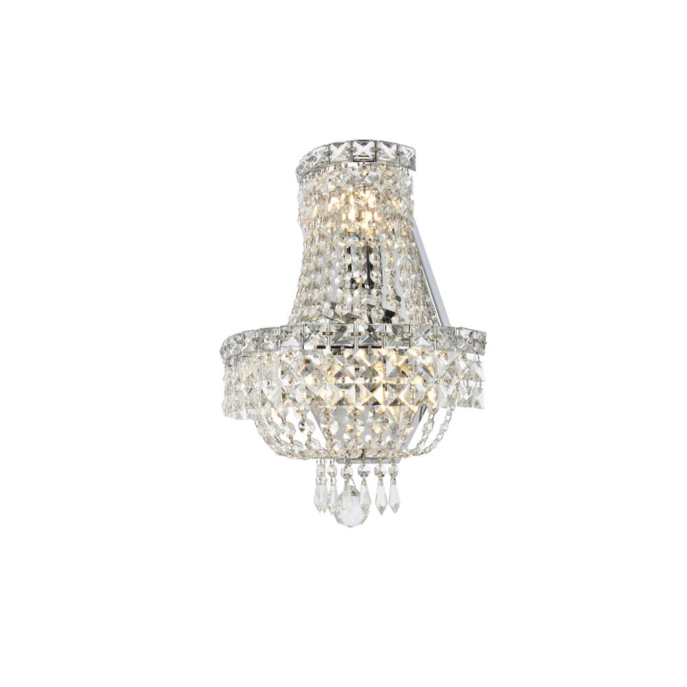 Tranquil 3 Light Chrome Wall Sconce Clear Royal Cut Crystal. Picture 2