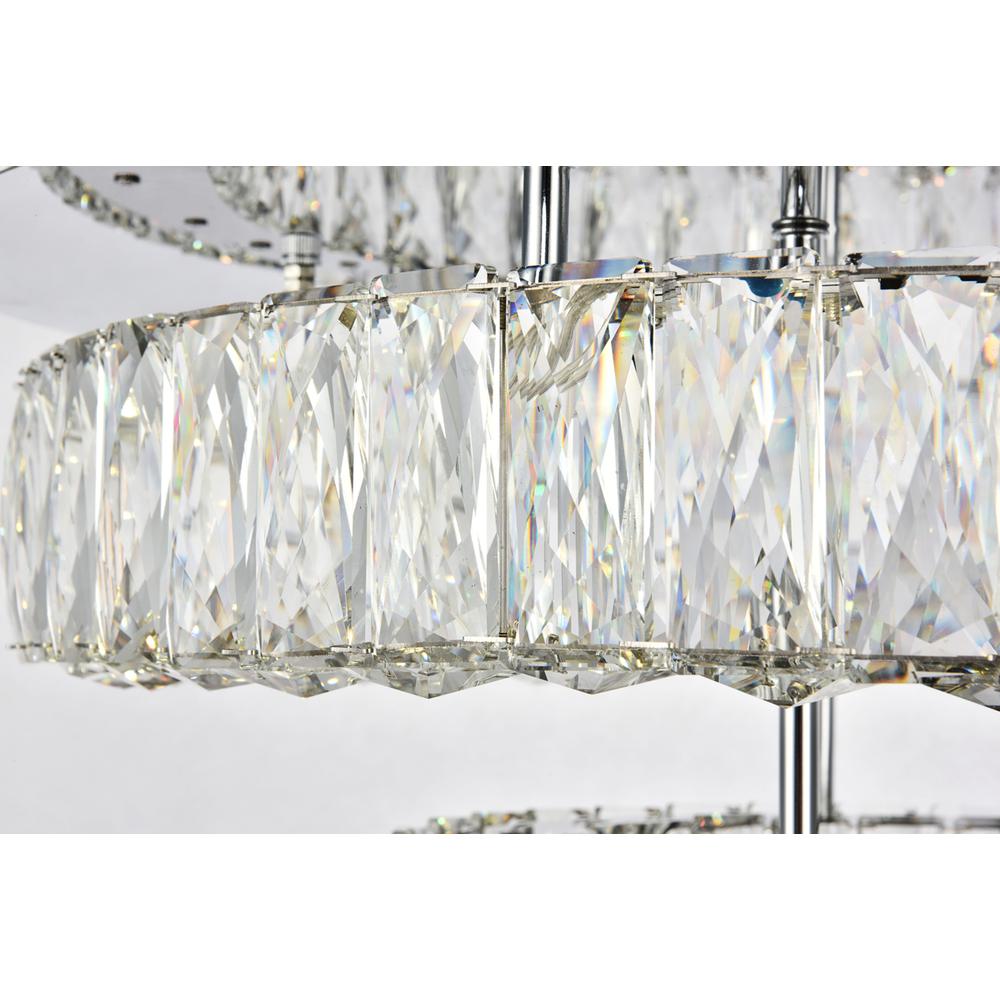 Monroe Led Light Chrome Flush Mount Clear Royal Cut Crystal. Picture 5