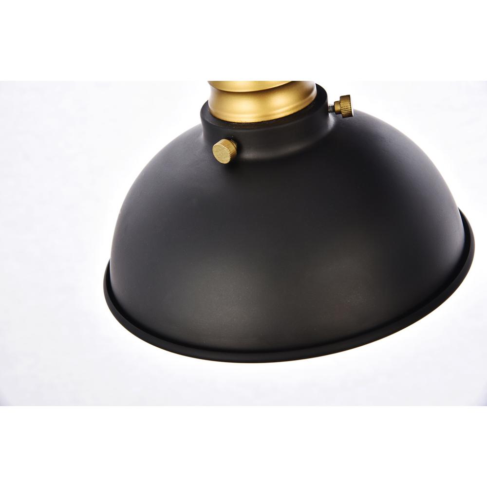 Anders Collection Wall Sconce D27 H8.3 Lt:3 Black And Brass Finish. Picture 6