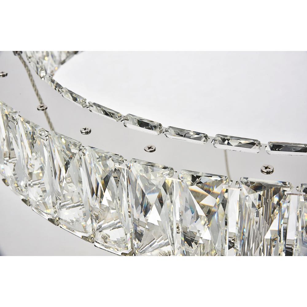 Monroe Integrated Led Chip Light Chrome Chandelier Clear Royal Cut Crystal. Picture 4
