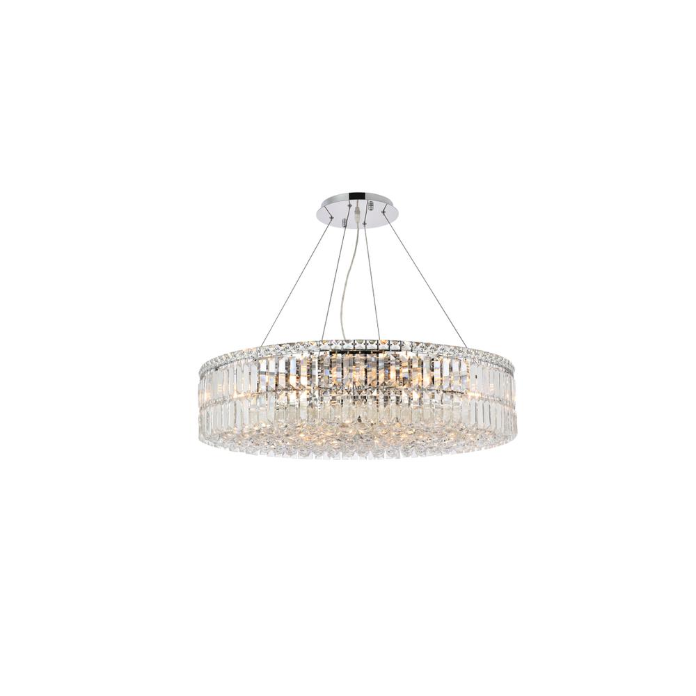 Maxime 18 Light Chrome Chandelier Clear Royal Cut Crystal. Picture 1