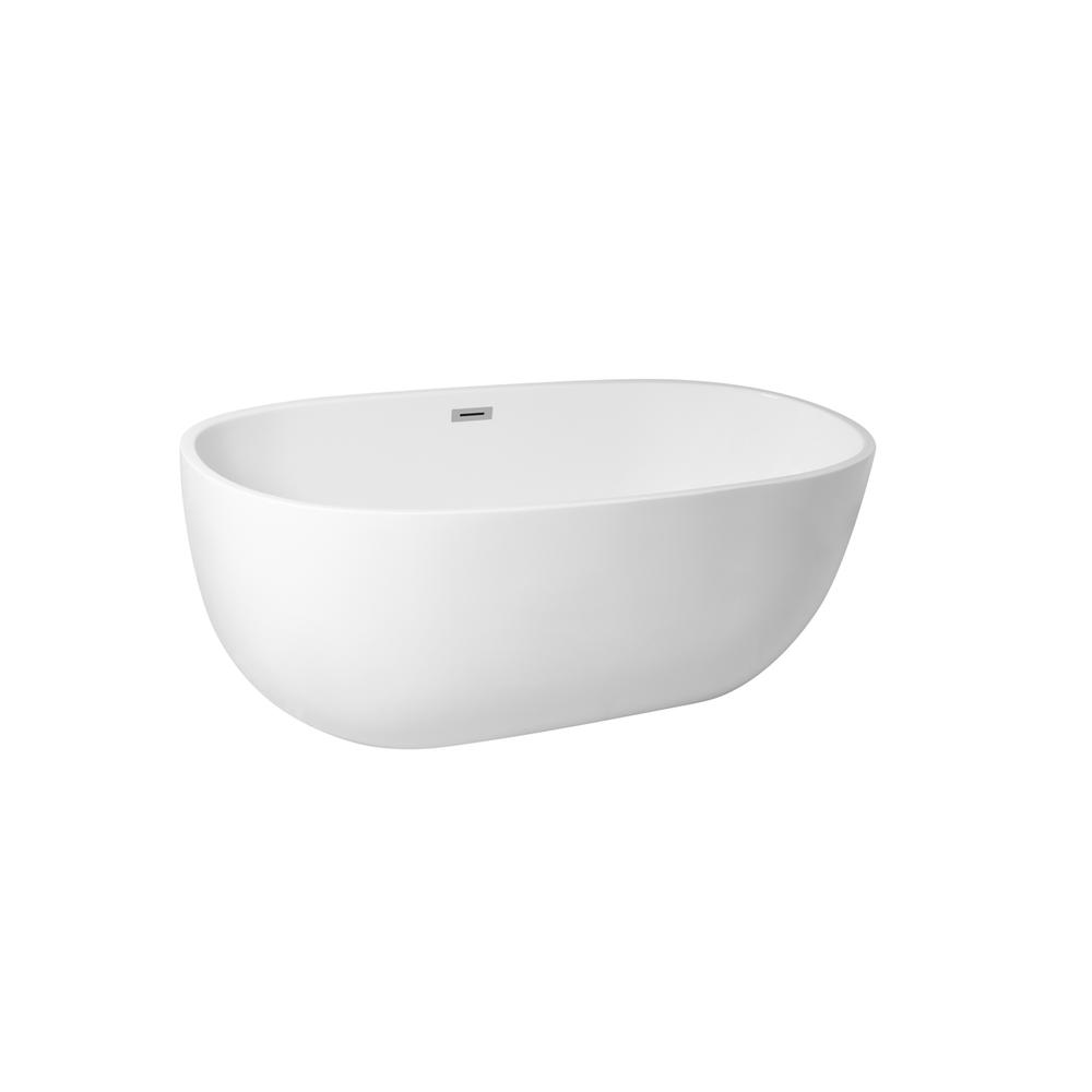 67 Inch Soaking Roll Top Bathtub In Glossy White. Picture 8