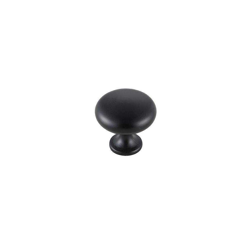 Cadon 1.2" Diameter Matte Black Mushroom Knob Multipack (Set Of 10). Picture 3