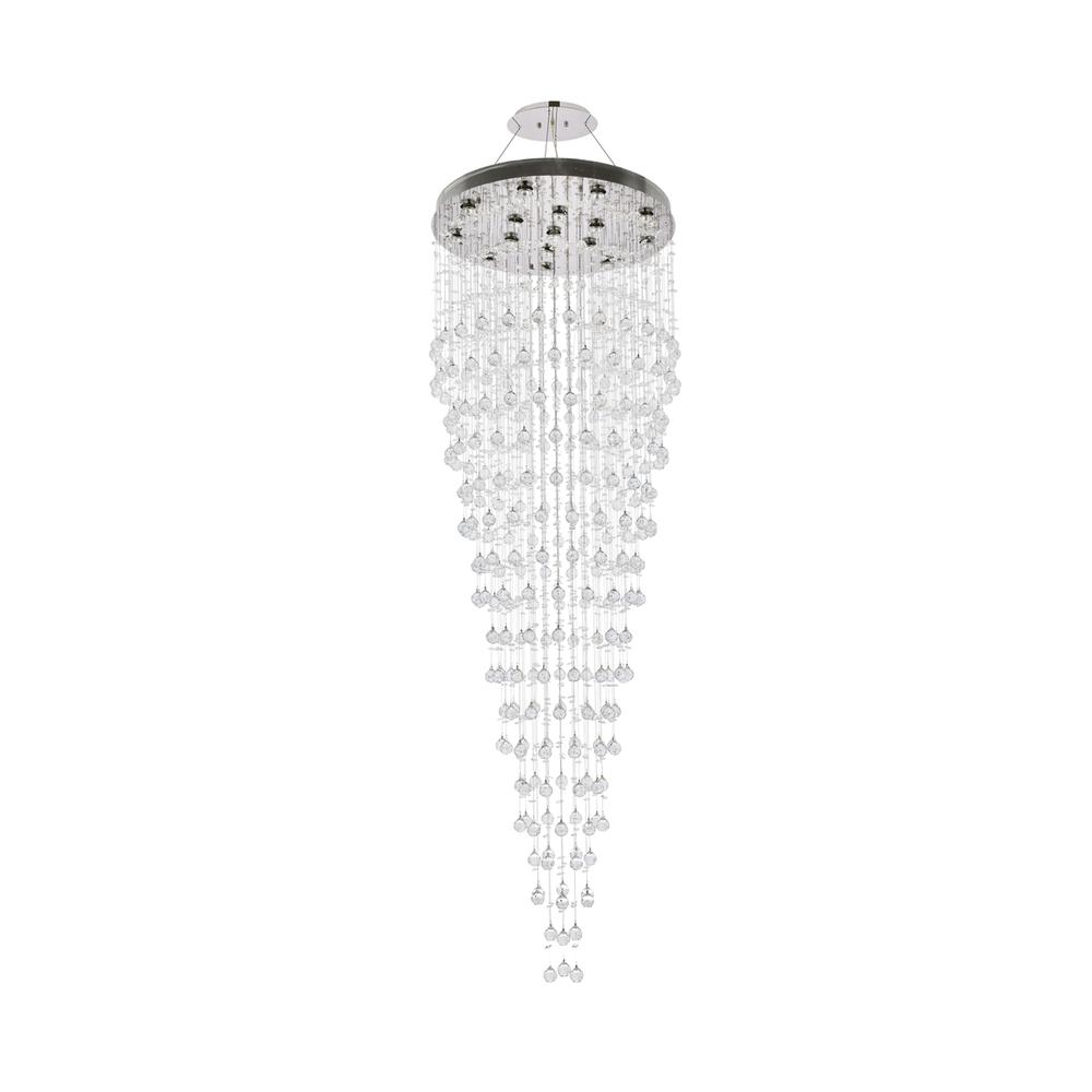 Galaxy 16 Light Chrome Chandelier Clear Royal Cut Crystal. Picture 6