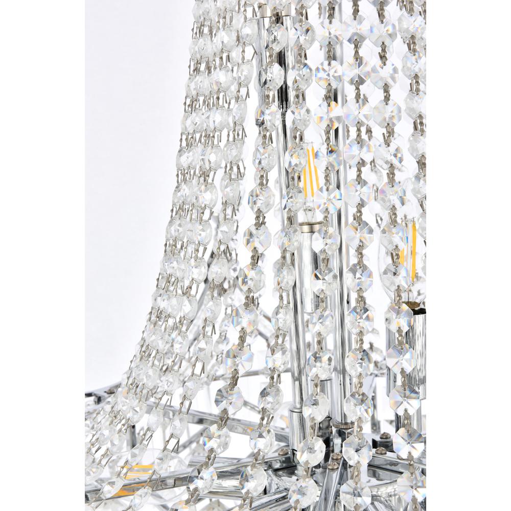 Corona 9 Light Chrome Chandelier Clear Royal Cut Crystal. Picture 5