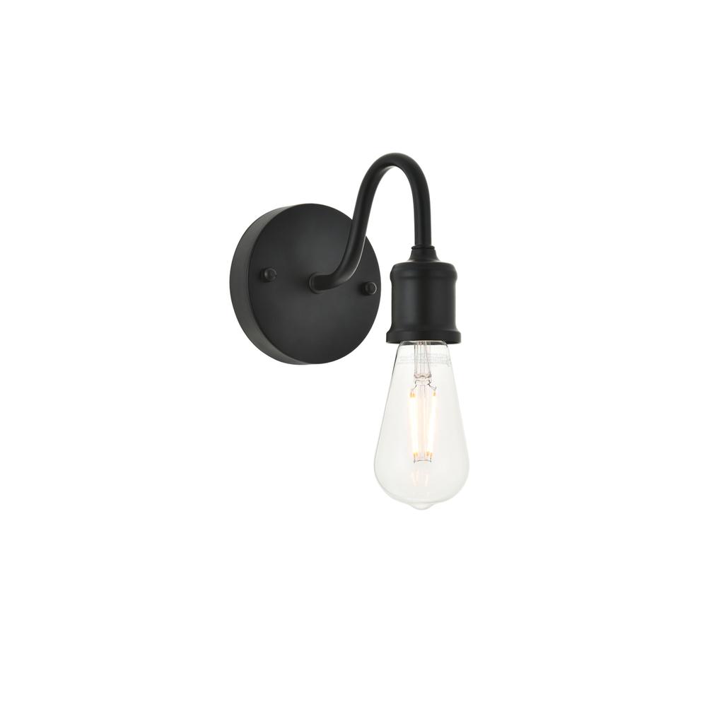Serif 1 Light Black Wall Sconce. Picture 3