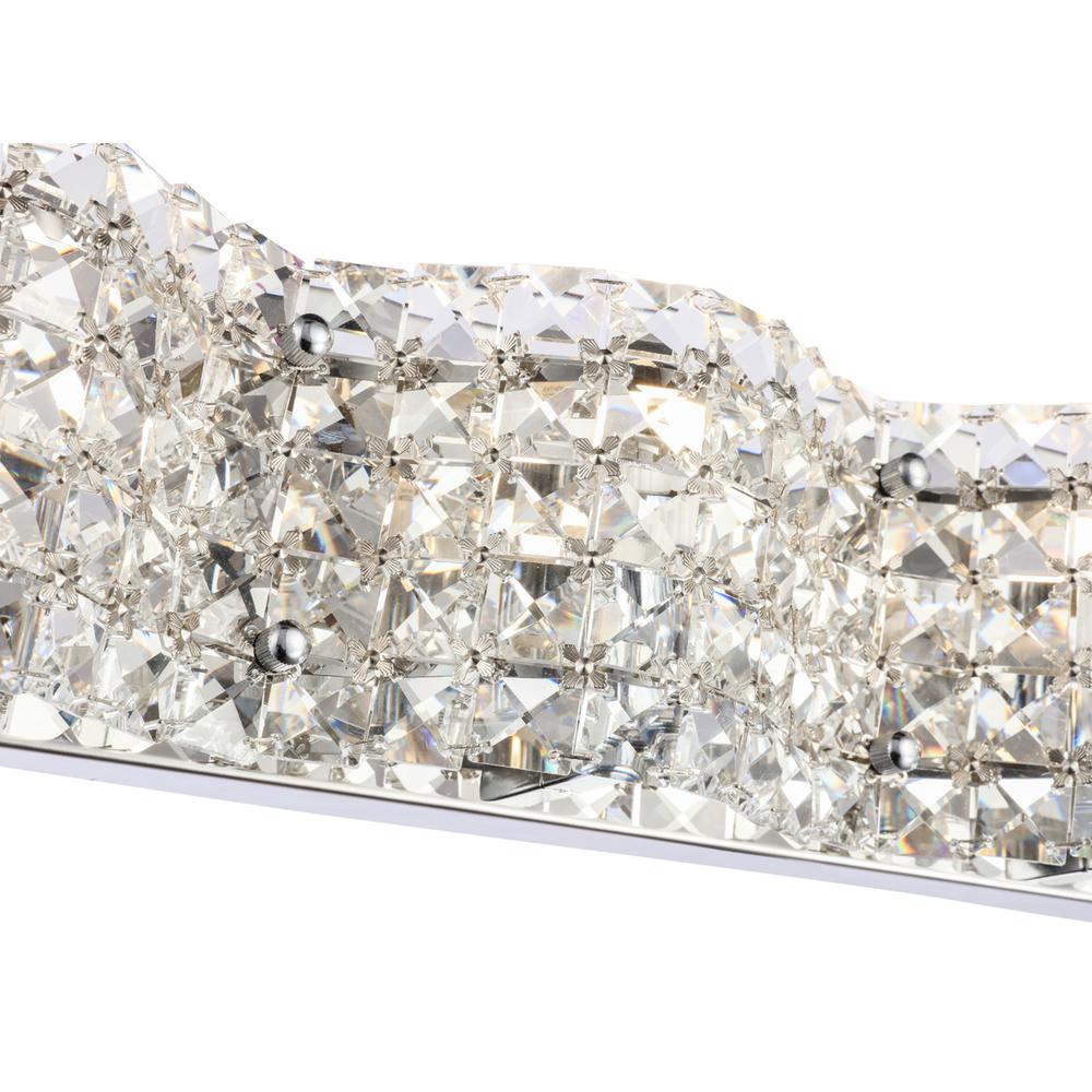 Ollie 4 Light Chrome And Clear Crystals Wall Sconce. Picture 10