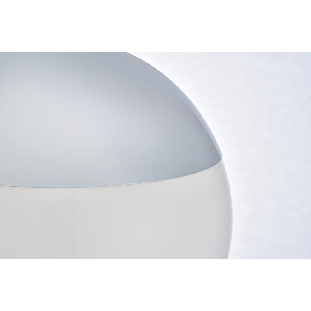Eclipse 1 Light Chrome Pendant With Frosted White Glass. Picture 5