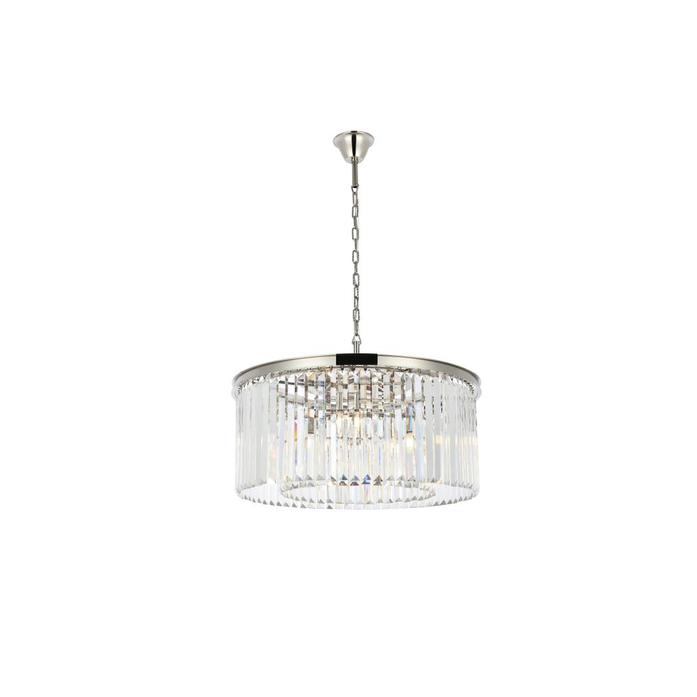 Sydney 8 Light Polished Nickel Chandelier Clear Royal Cut Crystal. Picture 1