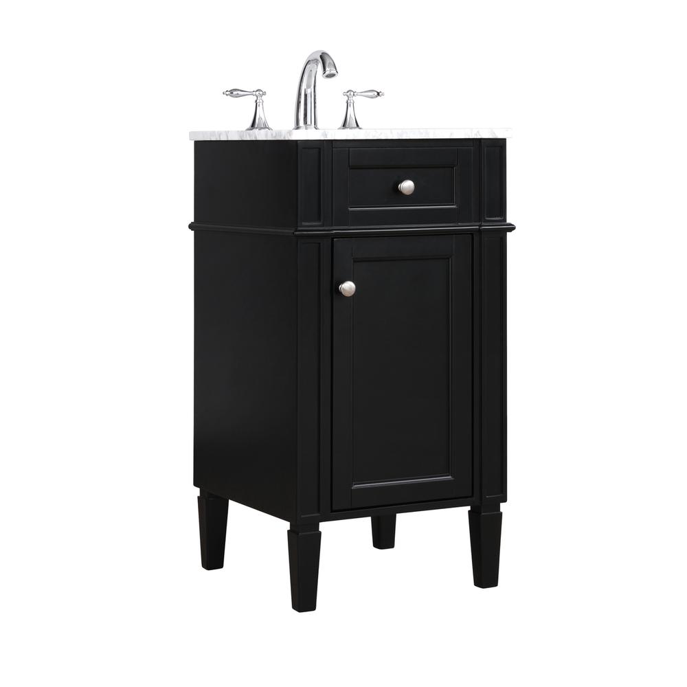 18 Inch Single Bathroom Vanity In Black. Picture 7