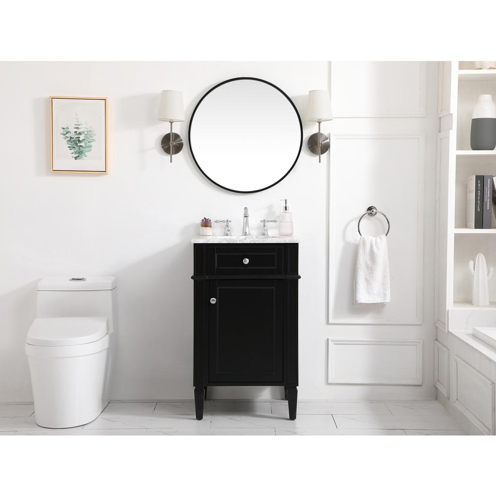 21 Inch Single Bathroom Vanity In Black. Picture 4