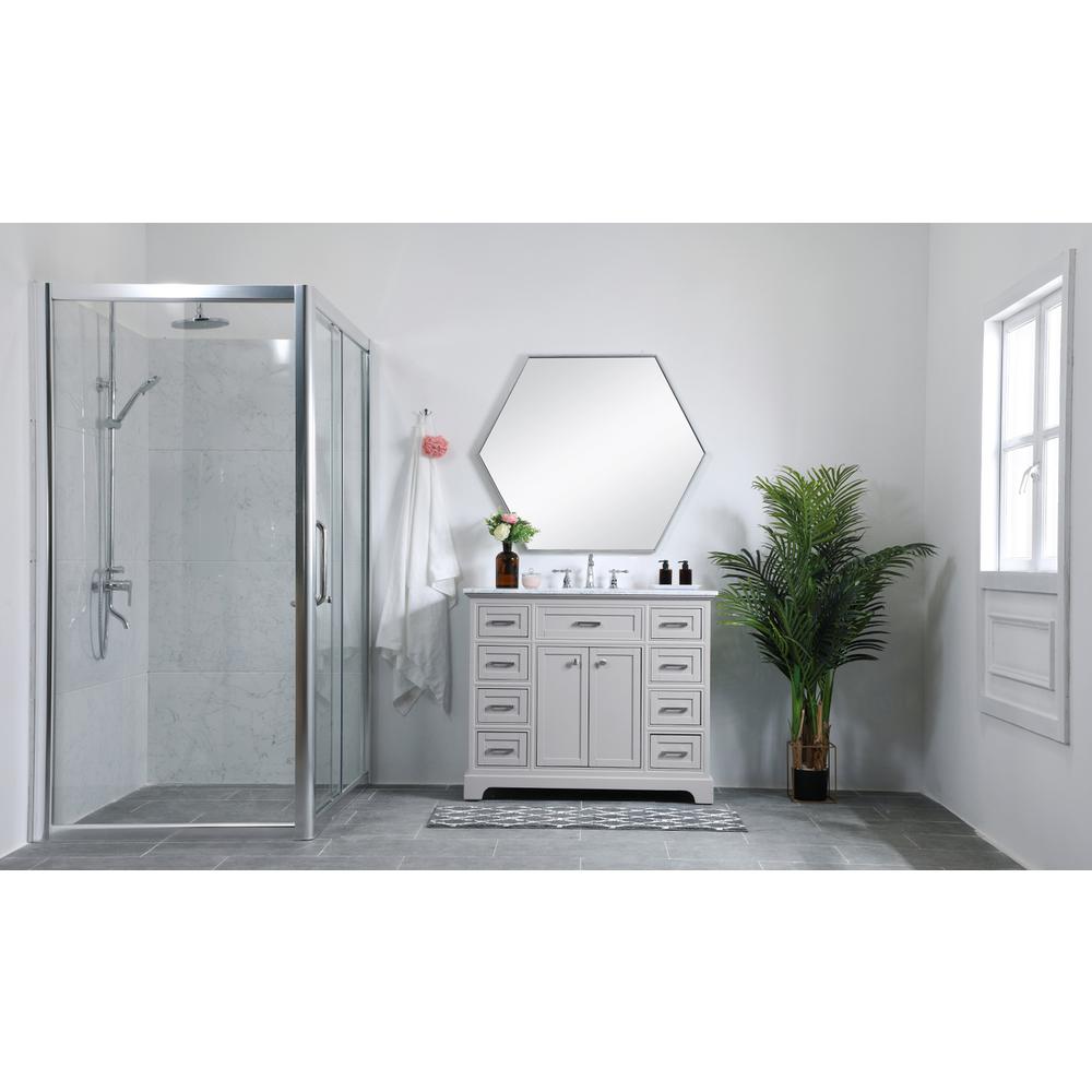 42 In. Single Bathroom Vanity Set In Light Grey. Picture 7