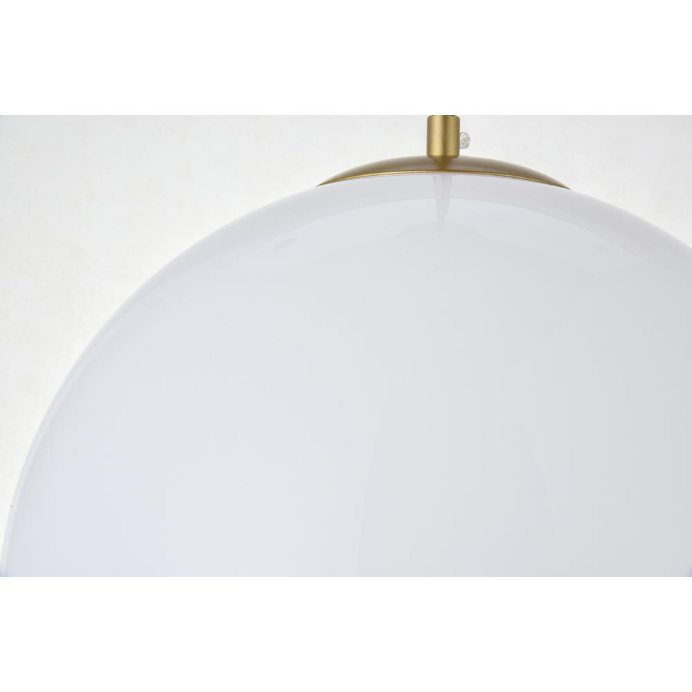 Baxter 1 Light Brass Pendant With Frosted White Glass. Picture 4