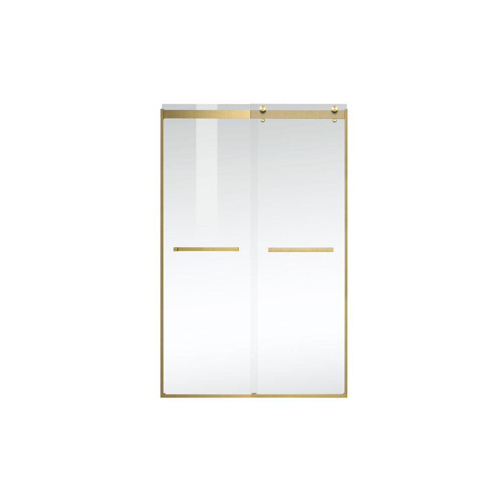Frameless Shower Door 48 X 76 Brushed Gold. Picture 10