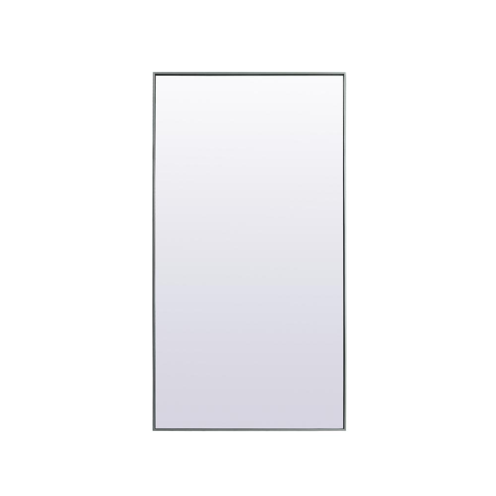 Metal Frame Rectangle Full Length Mirror 36X72 Inch In Silver. Picture 1