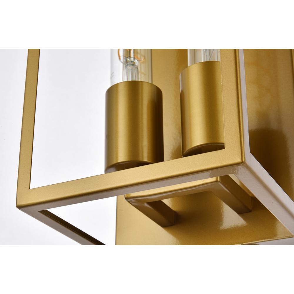 Voir 2 Lights Wall Sconce In Brass. Picture 4
