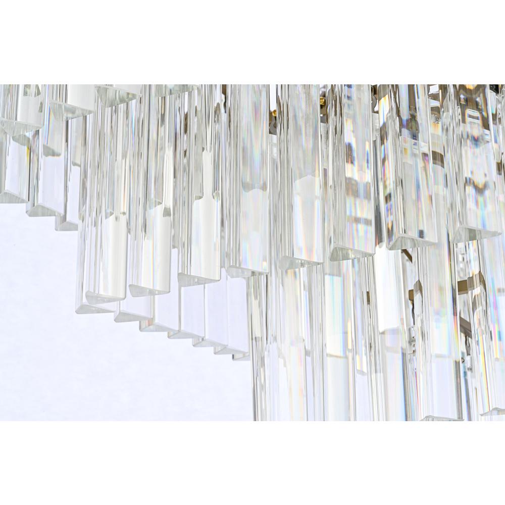 Sydney 34 Inch Square Crystal Chandelier In Satin Gold. Picture 5