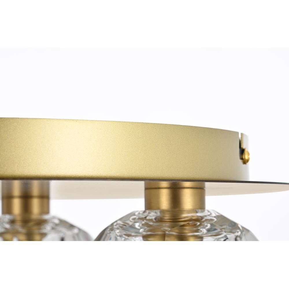 Graham 3 Light Ceiling Lamp In Gold. Picture 5