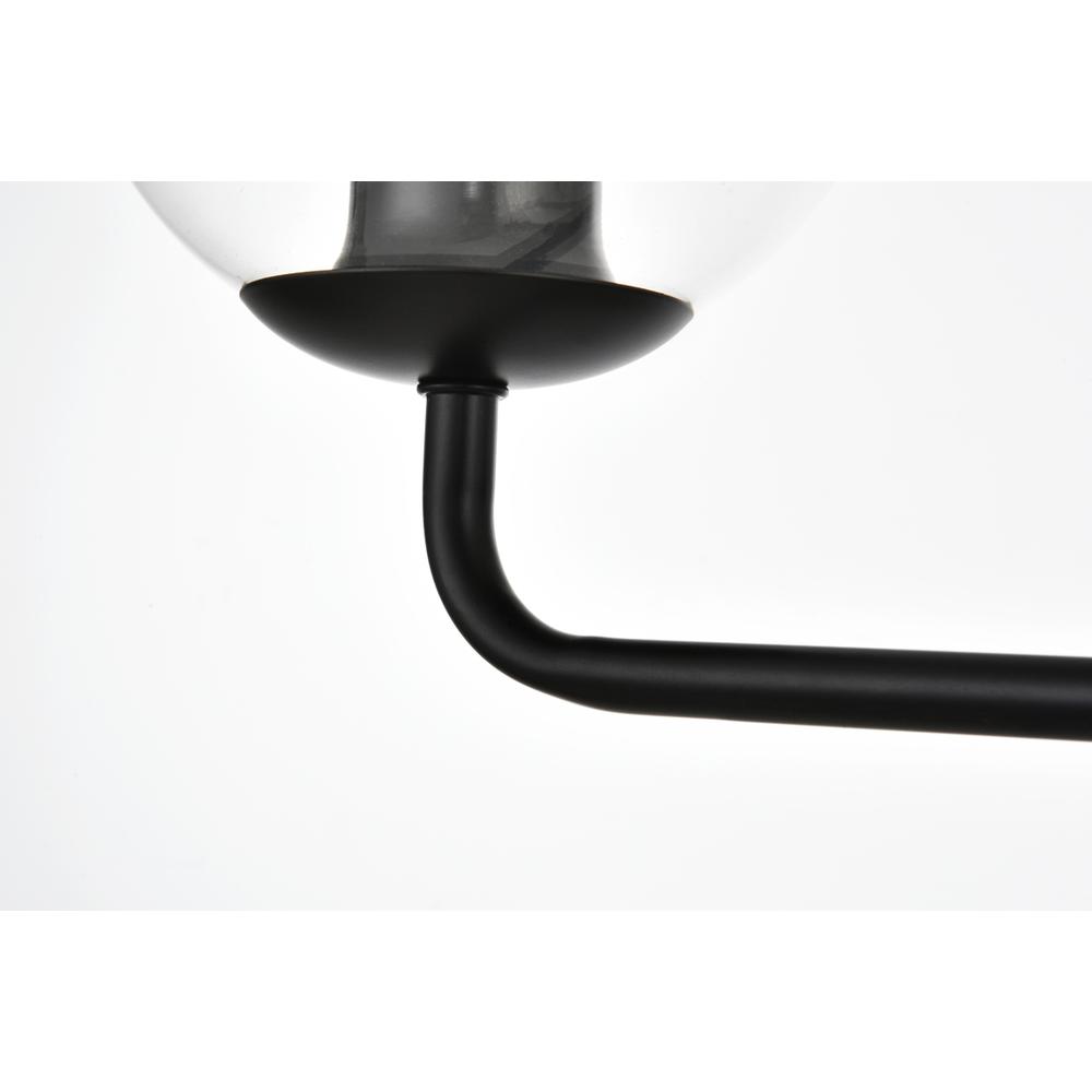 Genesis 2 Light Black And Clear Bath Sconce. Picture 5