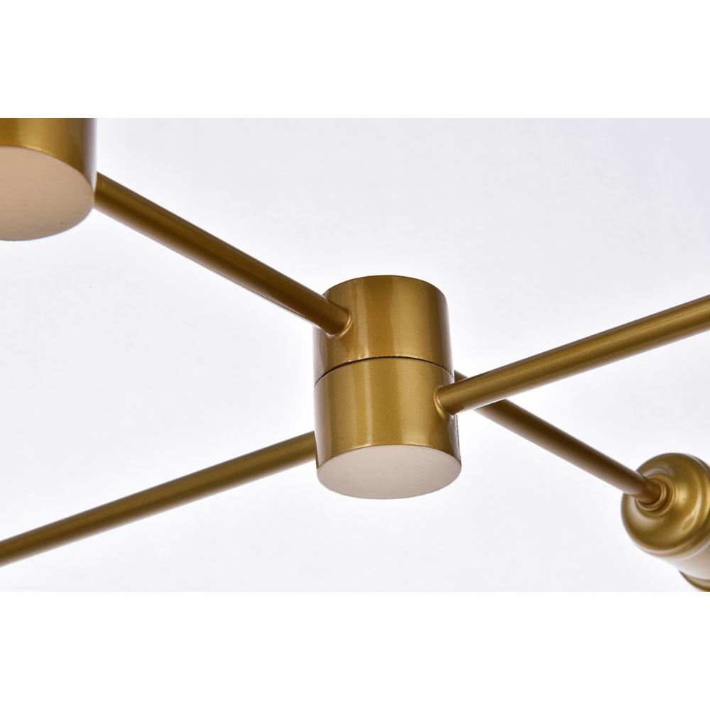 Xavier 6 Lights Pendant In Brass. Picture 3