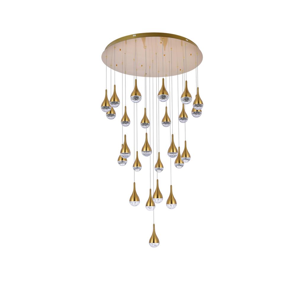 Amherst 42 Inch Led Chandelier In Satin Gold. Picture 6