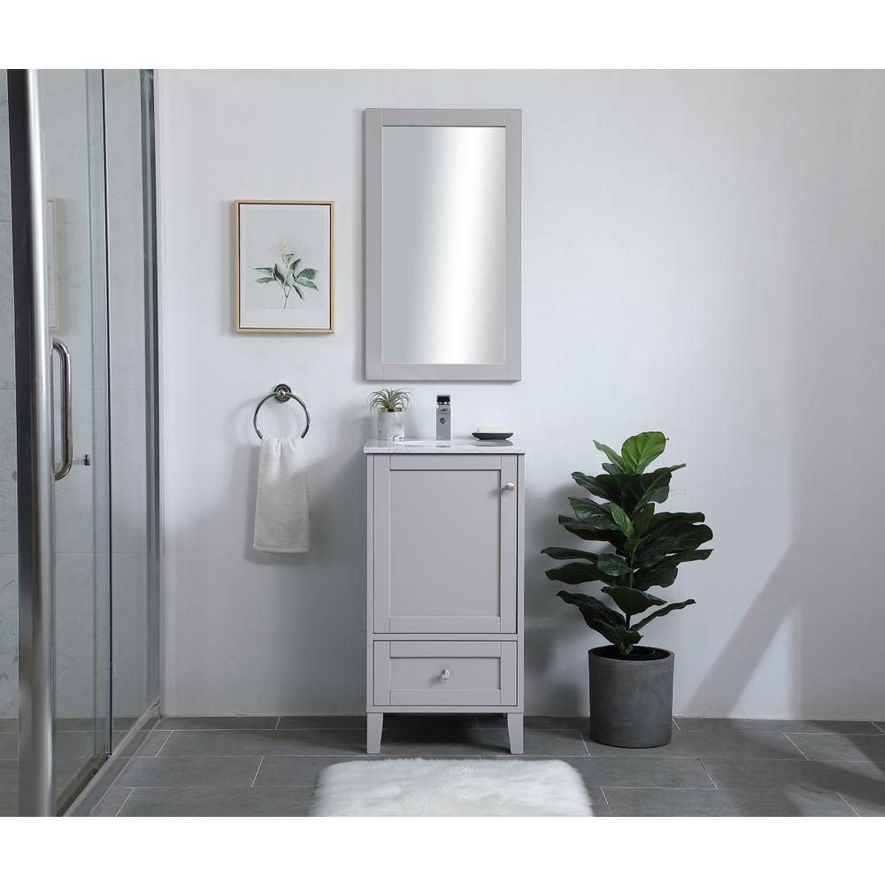 18 Inch Single Bathroom Vanity In Grey. Picture 6