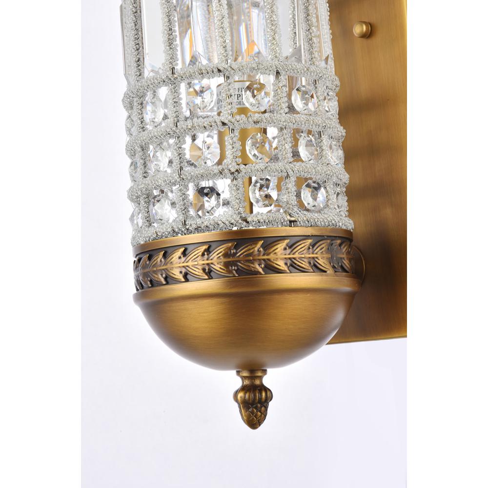 Olivia 1 Light French Gold Wall Sconce Clear Royal Cut Crystal. Picture 5