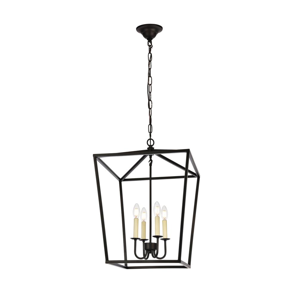Maddox Collection Pendant D17 H24.25 Lt:4 Black Finish. Picture 2