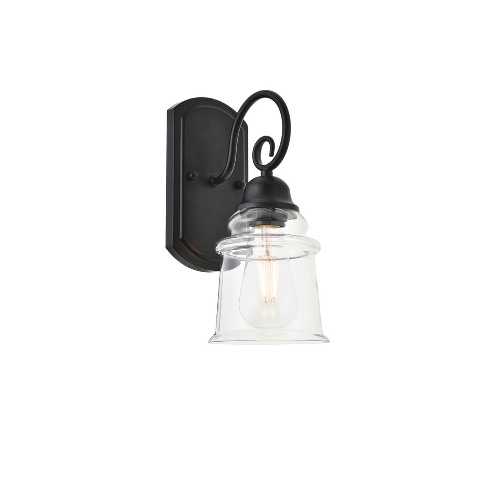 Spire 1 Light Black Wall Sconce. Picture 2