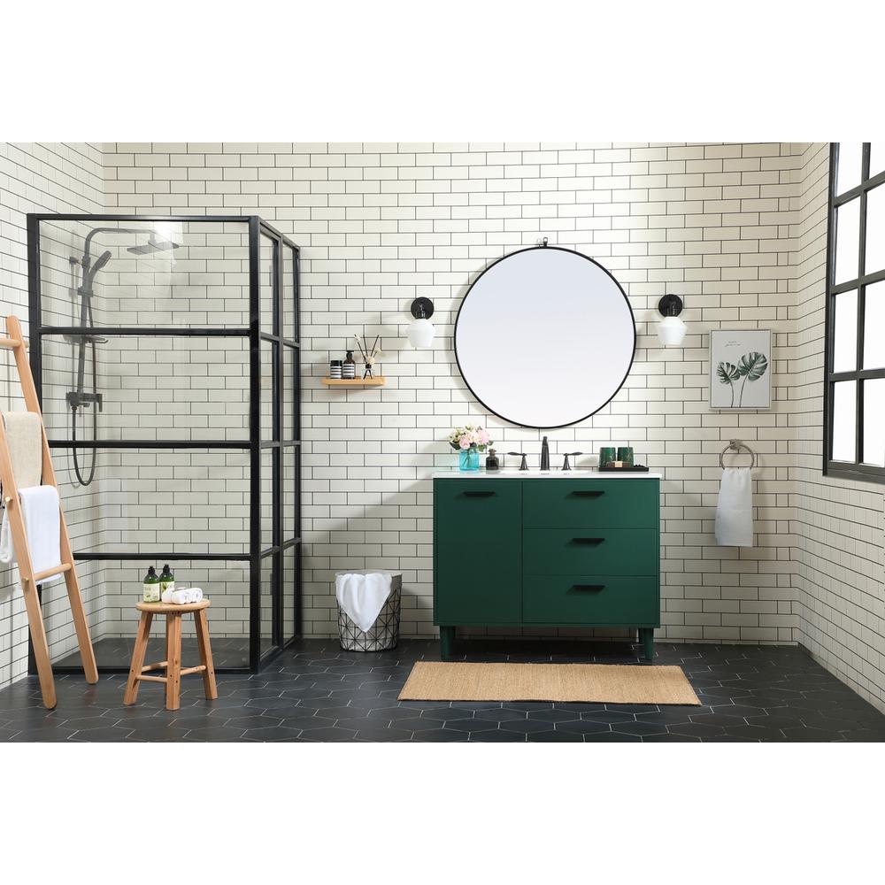 42 Inch Bathroom Vanity In Green. Picture 4