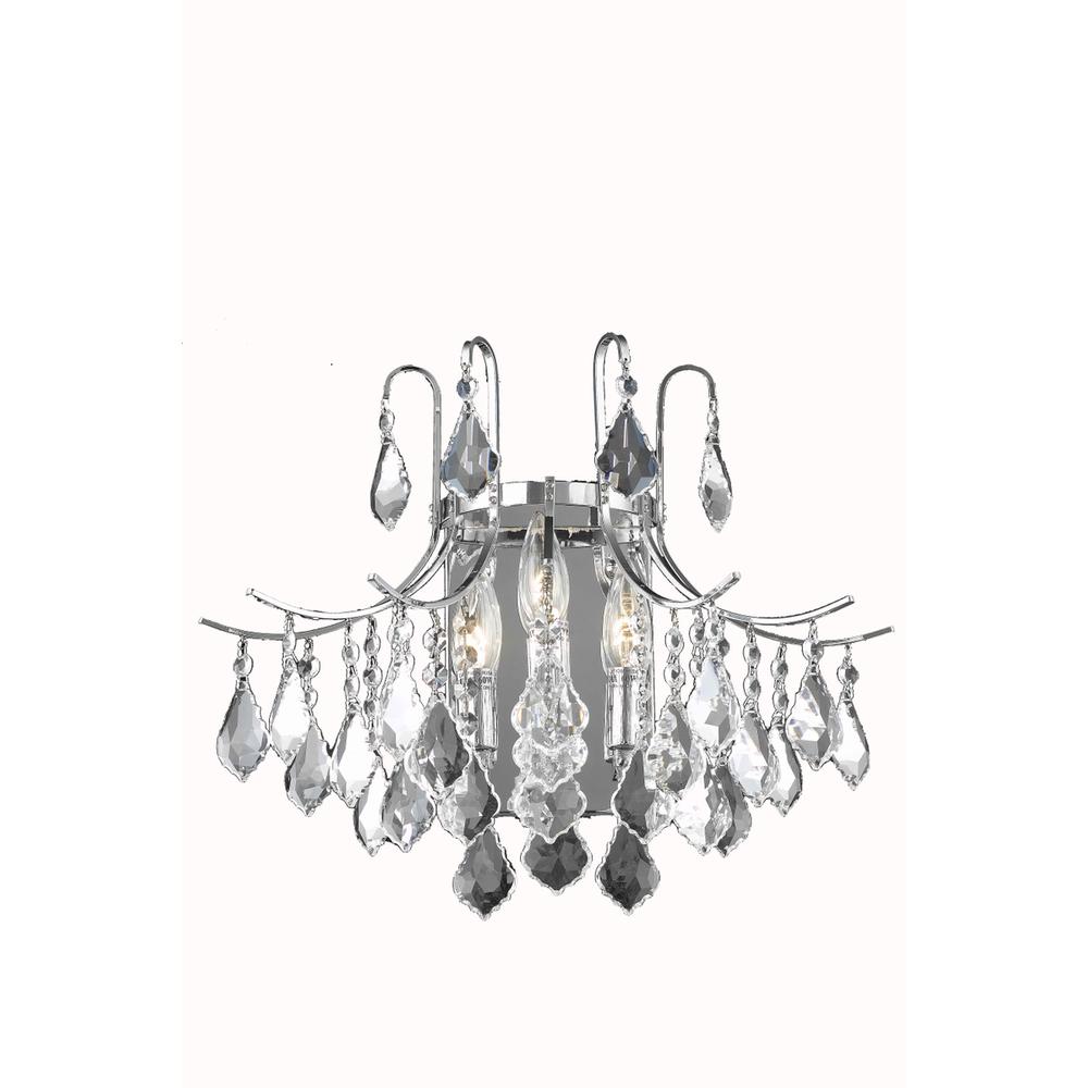 Amelia Collection Wall Sconce D16In H14In Lt:3 Chrome Finish. Picture 1