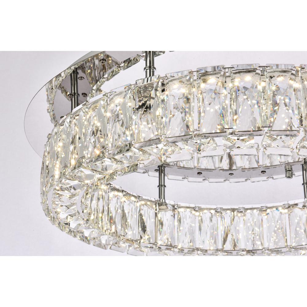 Monroe 22 Inch Led Single Flush Mount In Chrome. Picture 3