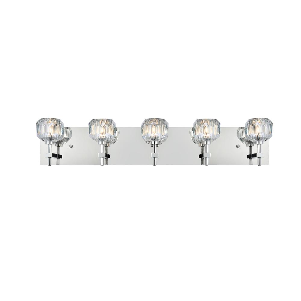Graham 5 Light Wall Sconce In Chrome. Picture 1