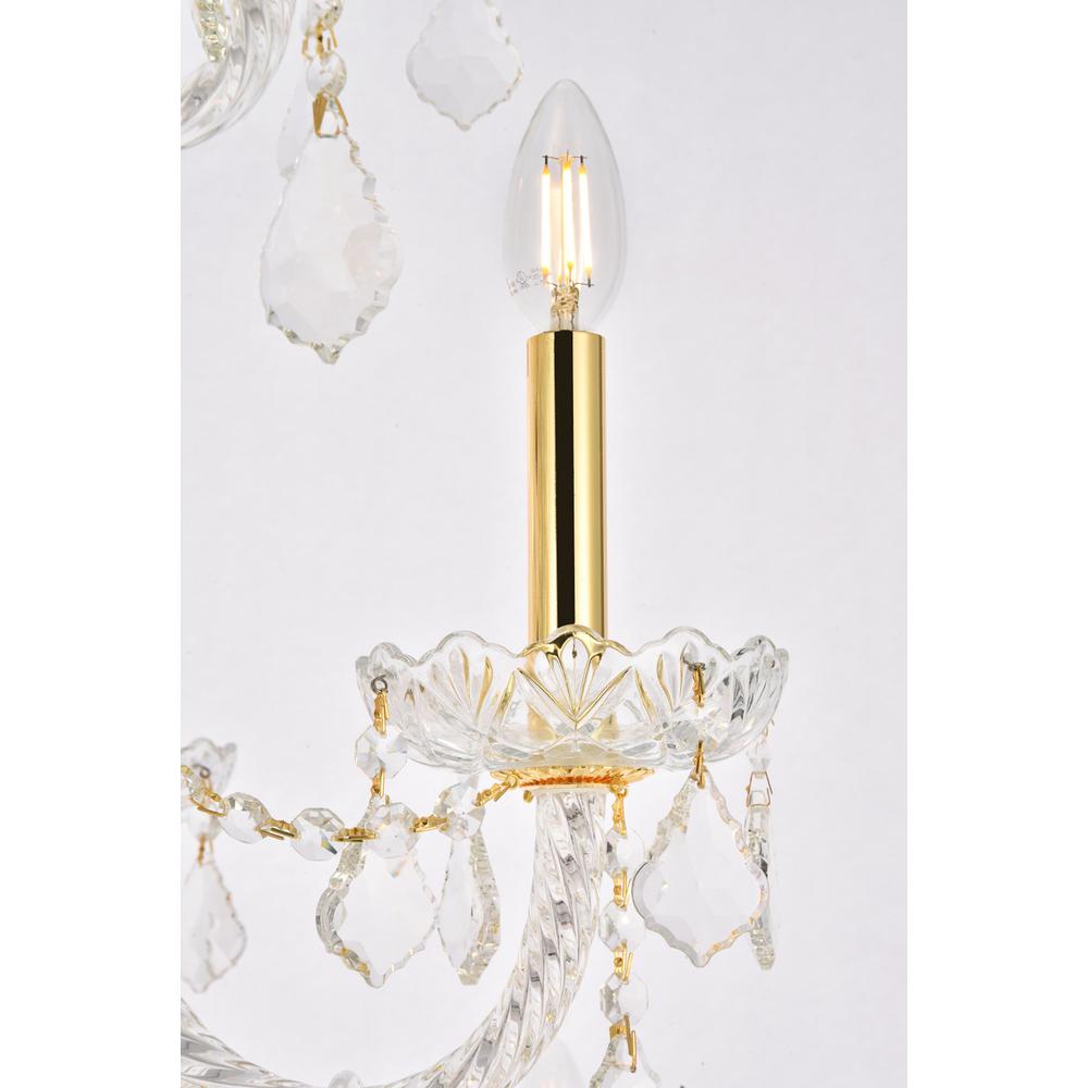 Giselle 21 Light Gold Chandelier Clear Royal Cut Crystal. Picture 4