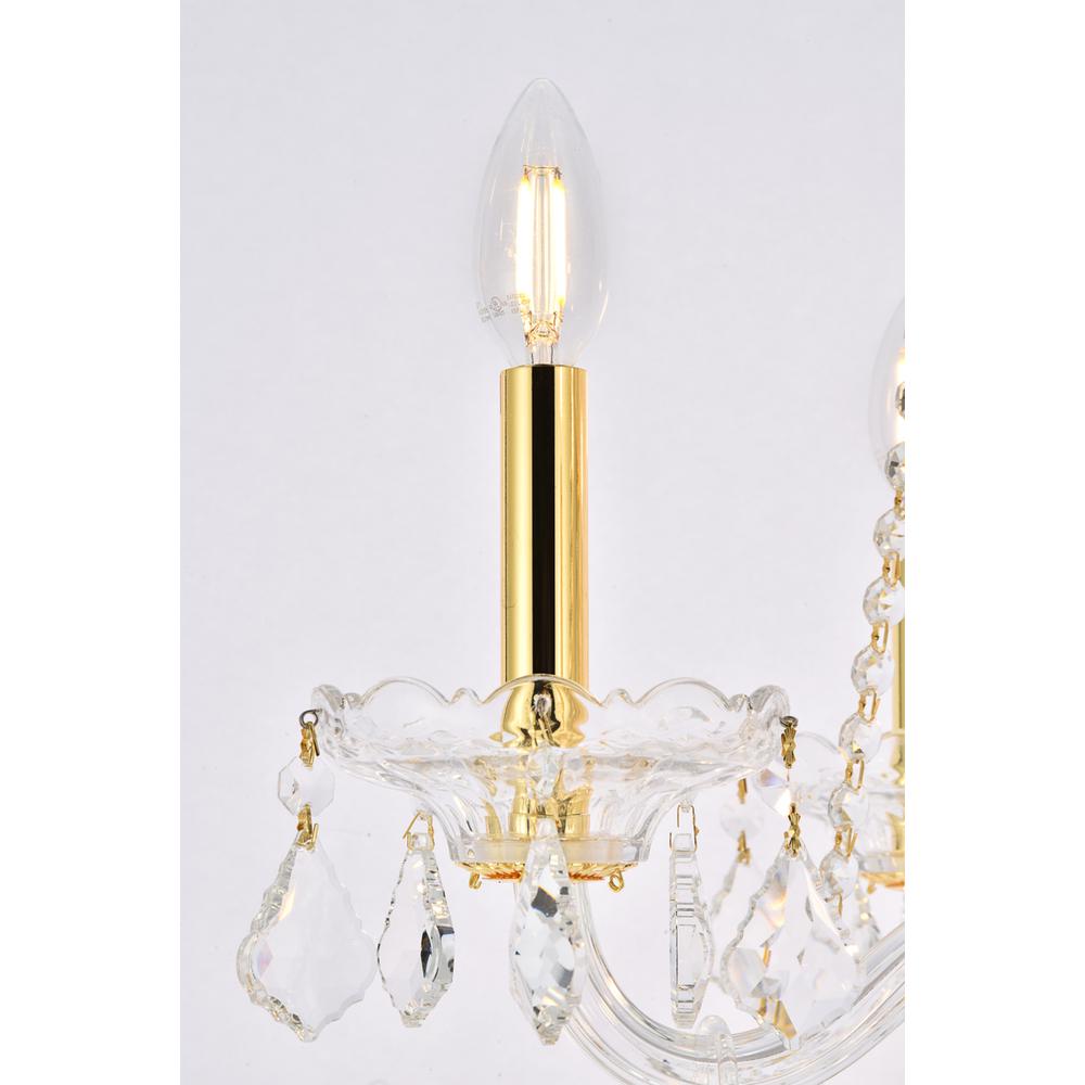 Verona 15 Light Gold Chandelier Clear Royal Cut Crystal. Picture 4