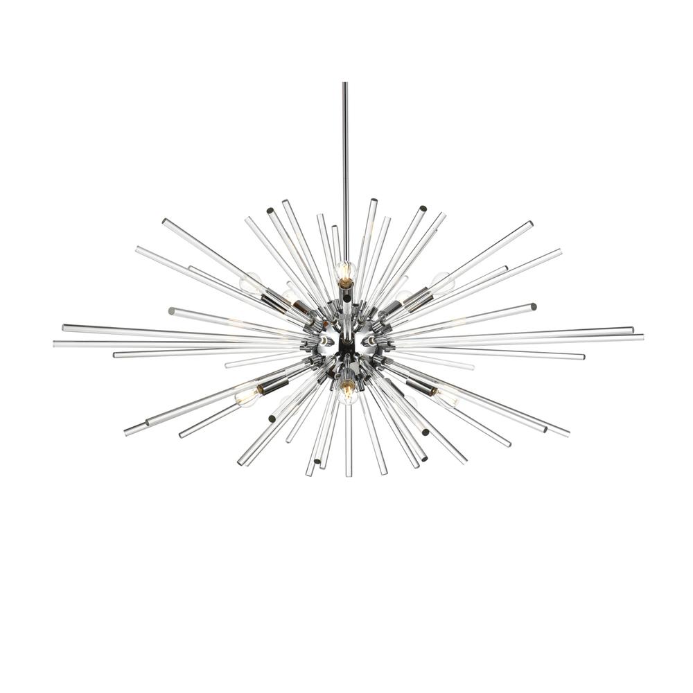 Sienna 46 Inch Crystal Rod Pendant In Chrome. Picture 2