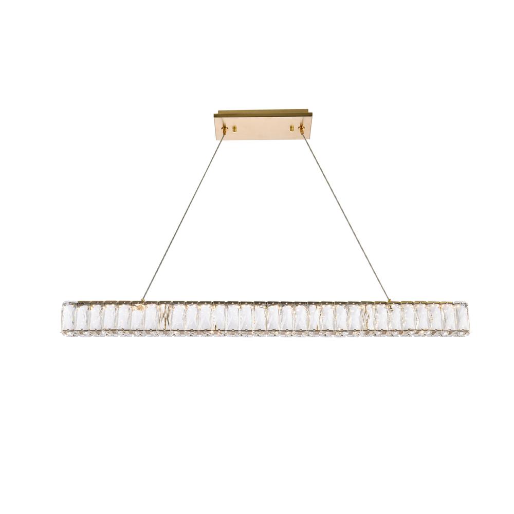 Monroe 38 Inch Led Linear Pendant In Gold. Picture 1