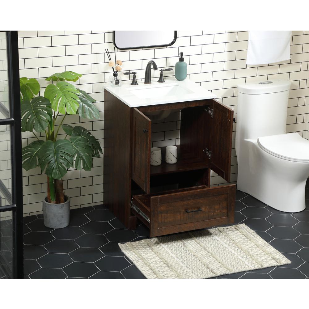 24 Inch Single Bathroom Vanity In Expresso. Picture 3