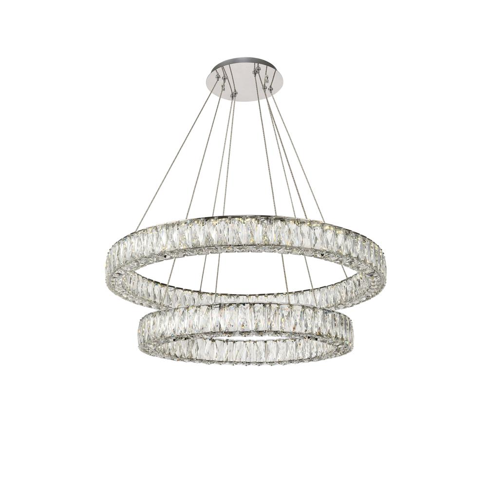 Monroe Integrated Led Chip Light Chrome Chandelier Clear Royal Cut Crystal. Picture 2